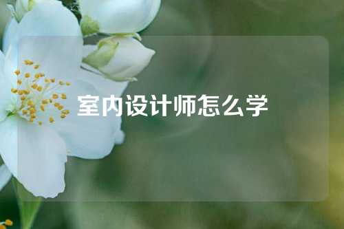 室内设计师怎么学