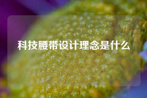 科技腰带设计理念是什么