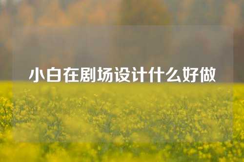 小白在剧场设计什么好做