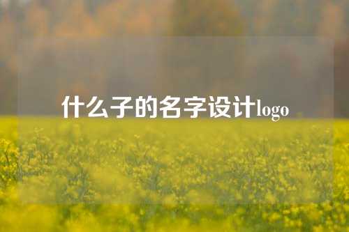 什么子的名字设计logo