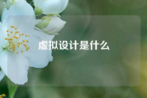 虚拟设计是什么