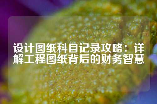 设计图纸科目记录攻略：详解工程图纸背后的财务智慧