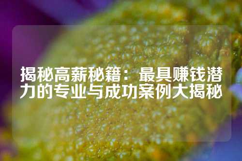 揭秘高薪秘籍：最具赚钱潜力的专业与成功案例大揭秘